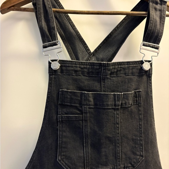 Garage Black Washed Denim Overalls - Picture 3 of 6